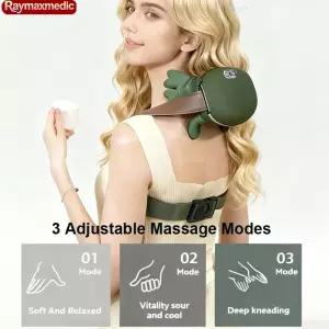 레이맥스 4D 바이오닉 손가락 지압 목 마사지기 등 및 어깨 전기 주무름식 딥 마사지 근육 이완기