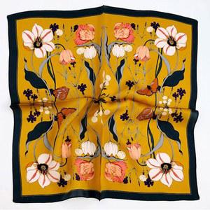 2025 새로운 순수 머리 PAS 머리띠 광장 HIJAB 작은 INA 풀라드 실크 두건 판초 여성 스카프