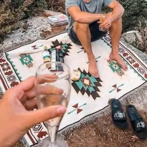 에스닉 캠핑 러그 돗자리 감성 담요