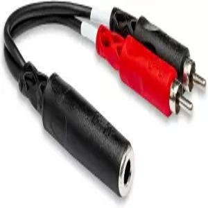 Hosa YPR-257 스테레오 브레이크아웃 1/4인치 TRSF에서 듀얼 RCA까지