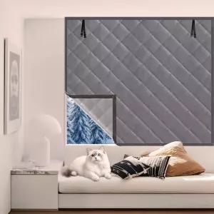 단열 창문 커버 40 X59 옥스포드 천 보온 겨울 그레이 40*59