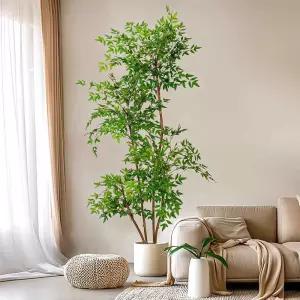 인조 나무 화분 조경 녹색 식물 장식품 현관용 사무실