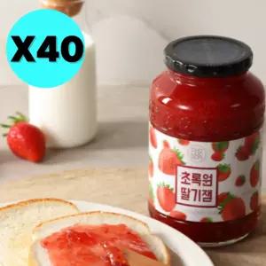 초록원 딸기잼 소용량 320g X40 업소용 대량 국산딸기