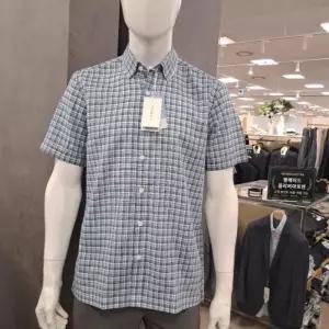 트레몰로 HC09 26SS 체크 반팔 셔츠 26SS 여름 남성 터콰이즈그린 체크 반팔 셔츠 TRN