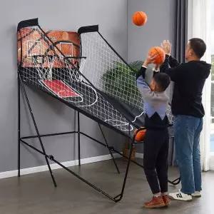 접이식 농구게임 아케이드 펜션용 슈팅머신 오락기 듀얼샷 후프 실내 스포츠게임