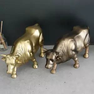 황소 골드 인테리어 거실 테이블 고급 마블 장식 소품