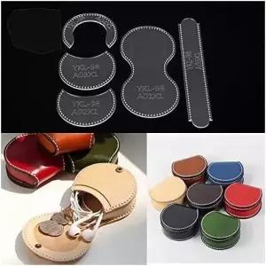 지갑용 반르시 동전 릴 템플릿 가죽 패턴