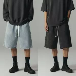 [화이트빌딩]남자 트레이닝바지 피그먼트 버뮤다반바지 여름팬츠