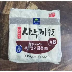[셀러허브]면사랑 프리미엄 사누끼우동면 250g 5개입 굵은면발 8번면 (S48198502)