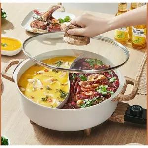 반반 훠궈냄비 전기 샤브샤브 그릴 멀티쿠커 마라탕 홈파티 조리기구 다용도