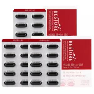 베스처 헤모철 플러스 엽산 1000mg 60캡슐 3개 6개월분 철분 구리 비타민B12 비타민C 임산부 청소년 가임기여성 남녀노소 중장년층 영양제