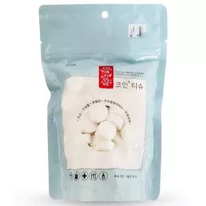 PnT 코인티슈 압축티슈 지퍼100 2428 휴대 물티슈 건티슈 물티슈휴대용 휴대용티슈 코인물티슈