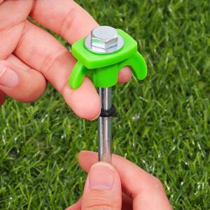 8/2개입 지면 못 캠핑용 호환 고정대 육각형 나선형 디자인 탄소강 중량급 텐트 말뚝   타포린 강력