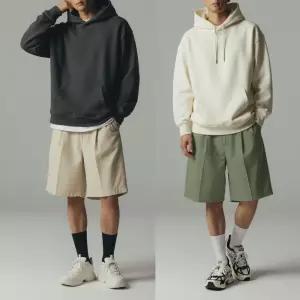 [화이트빌딩]남자 반바지 원턱 버뮤다 면반바지 치노팬츠