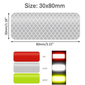 10~60pcs 자전거 반사 스티커 보안 30x80mm 경고 스트립 자동차 차량용 호환 바이크 오토바이 야간 안전 마