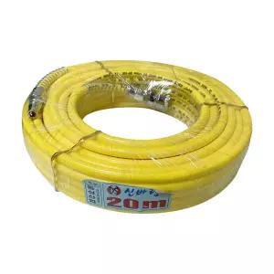 신바람 파워 임팩용호스 세트 (노랑) 20m (호스+카플러 기본장착) 국내생산 에어호스
