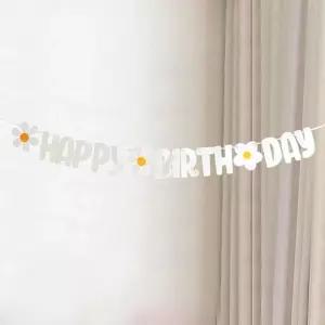 데이지 생일파티 가랜드 생일축하 파티 현수막 벽꾸미기 파티가렌드 색깔 집들이 캠핑