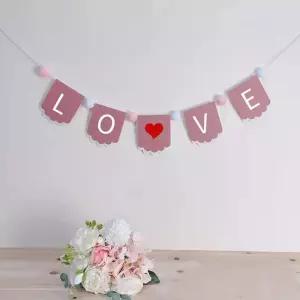 솜방울 러브 가랜드 생일파티 생일축하 파티 현수막 색깔가랜드 생파가렌드 가렌드