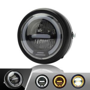 헤드라이트 LED 조명 레트로 범용 호환 바이크 오토바이 수정 부품