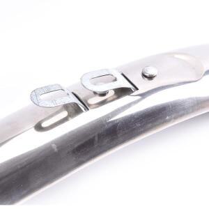 700c 27'' 도로 자전거용 호환 레트로 스테인레스 스틸 머드가드 전면 후면 펜더 세트 - 사이클링 날씨 보