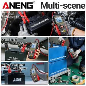 12V 24V 자동차 배터리 테스터 디지털 발전기 분석기 디스플레이 화면 ANENG BT175 절연 악어 클립 도구