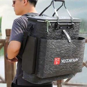 낚시 가방 배낭 이동식 폴딩 의자 체어통 오렌지 두레박 산소 외주머니 52cm