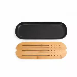 대나무 다도 차판 40x15cm 다기선반 다기용품