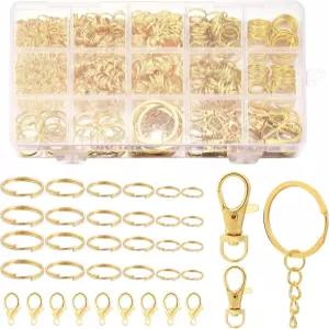 주얼리용 금반지 658Pcs 더블 루프 제작용 스플릿 점프 반지 수리 목걸이 팔찌 금속 작은 열쇠고리 공예용