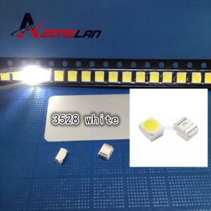 200개 0.2W SMD 2835 1210 LED 램프 비드 21-25lm 화이트 3528 쿨 칩 DC3.0-3.4V 판매자