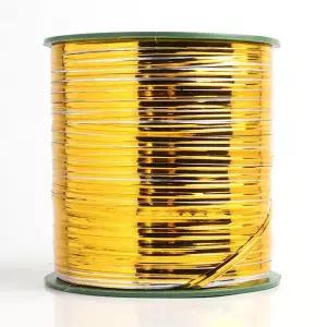 리본공예끈 빵끈 철사심 금은색 230M 묶음끈 포장끈 빵타이
