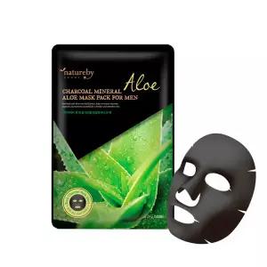 네이처바이 차콜 미네랄 알로에 마스크린팩 포맨 30매 1개 +블랙시트팩