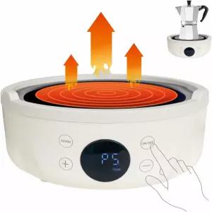 미니 핫 플레이트 전기 - 휴대용 소형 스토브 모카 냄비 멜팅 왁스 등에 적합한 크기 주방 RV 캠핑 실외