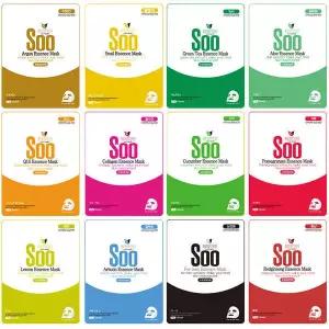 (뷰티행사) 청정미인 에센스 마스크린팩 100매 12종류 1일1팩 트 구매시+10매 추가증정