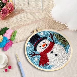 GATYZTORY 펀치 니들 자수 키트 프레임 포함 크리스마스 선물 패치 성인 공예품 바늘로 하는 예술과