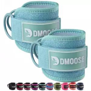 DMoose Fitness 케이블 기계용 발목 스트랩 - 프리미엄 패딩이 있는 프리 사이즈 여성 남성용 글루트 킥백