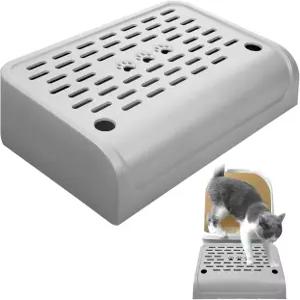 쓰레기통 계단용 고양이 경사로 필터 기능이 있는 플라스틱 자동 매트 포수회색를 위한 수납 공간이 이중