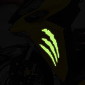 줄무늬 괴물 유령 발톱 바이크 오토바이  스티커 방수 스쿠터 연료 탱크 헤드 랜턴 캡 라이트 레이싱 헬멧