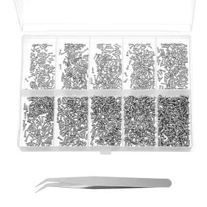 유오메즈 1200Pcs 마이크로 나사 수리 키트 안경 전자제품 시계 휴대폰용 미니 모음