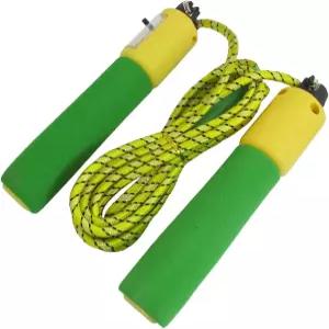 Ruilogod 9.35피트 듀얼 컬러 핸들 디지털 카운터 옐로우 나일론 고무 줄넘기 ID f74 d22 766 712 1ec