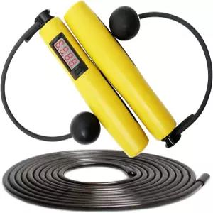 전자 줄넘기 피트니스 카운터 여성용 운동 크로스핏 복싱 카운트 디지털 로프리스 조절 가능한 스피드