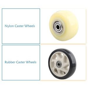 1-10Pcs 이중 베어링이 있는 고무/나일론 교체용 캐스터 휠 고하중 용량 내마모성 가구 바퀴