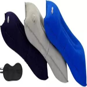 에어시 3피스 캠핑용 풍선 여행용 베개 홈 오피스 수면 헤드 넥 요추 지지대 초경량 휴대용 컴팩트하고