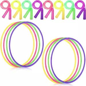 피트니스 청소년을 위한 16개의 탈부착 가능한 후프 및 줄넘기 세트 조절 운동 장비 10대 성인 체중 감량