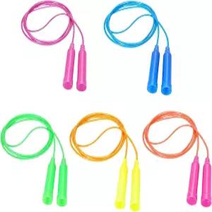 newtqslay 5팩 소프트 PVC 컬러풀 줄넘기 피트니스 홈 운동 코디네이션 트레이닝을 위한 멀티 세트