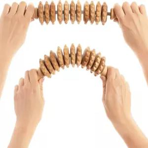 툴리 액세서리 플렉시 원목 마사지 롤러 셀룰라이트용 다기능 바디 근육 긴장 및 피부 지원 여성 남성용