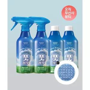 HAPPYBATH [발매트증정] 필쏘굿 발냄새제거 풋샴푸 그린시트러스 500ml 2입+500ml 리필 2입 2029597