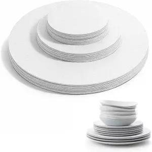 36개의 펠트 플레이트 분리기 냄비 프로텍터 식기 보관용 재사용 가능한 팬 3가지 다른 크기각각 5 /7.5