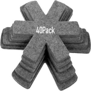 시마로 40개 냄비 및 팬 프로텍터 5가지 크기의 두꺼운 칸막이 패드 조리기구 쌓고 보호하기 위한 분리