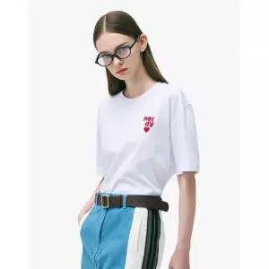 브랜드정품 널디 NDY 하트 로고 반팔 티셔츠 (화이트블랙네이비크림차콜) 368587