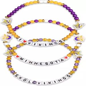 미네소타 바이킹스 NFL 3팩 팀 우정 팔찌